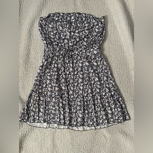 Strapless floral dress